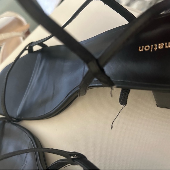 Reformation Black Strappy Heels Size 7.5 - Picture 7 of 9